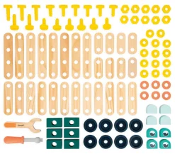Janod Zestaw konstruktora 100 elementów Brico'kids 3+