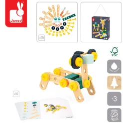 Janod Zestaw konstruktora 50 elementów Brico'kids 3+