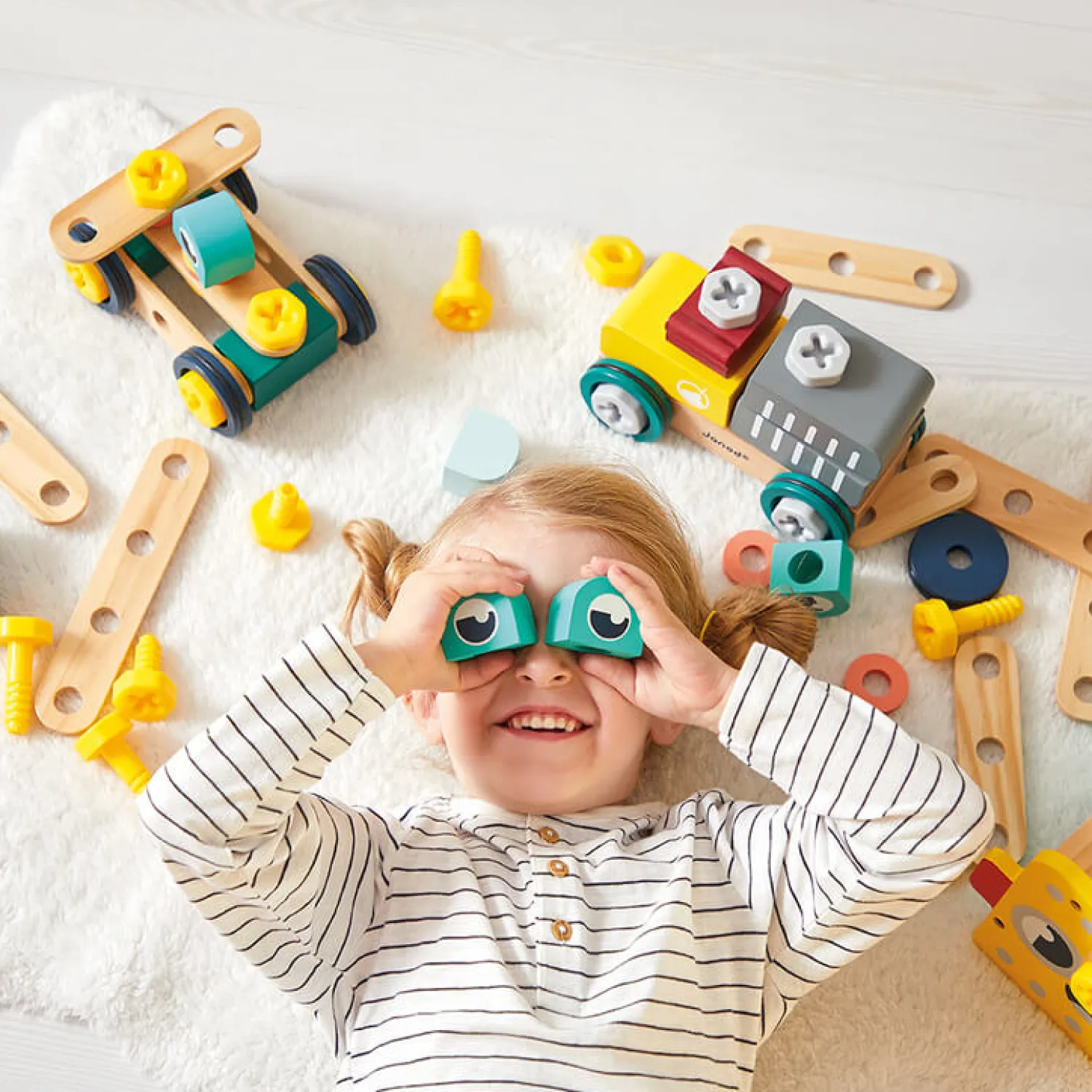 Janod Zestaw konstruktora 50 elementów Brico'kids 3+