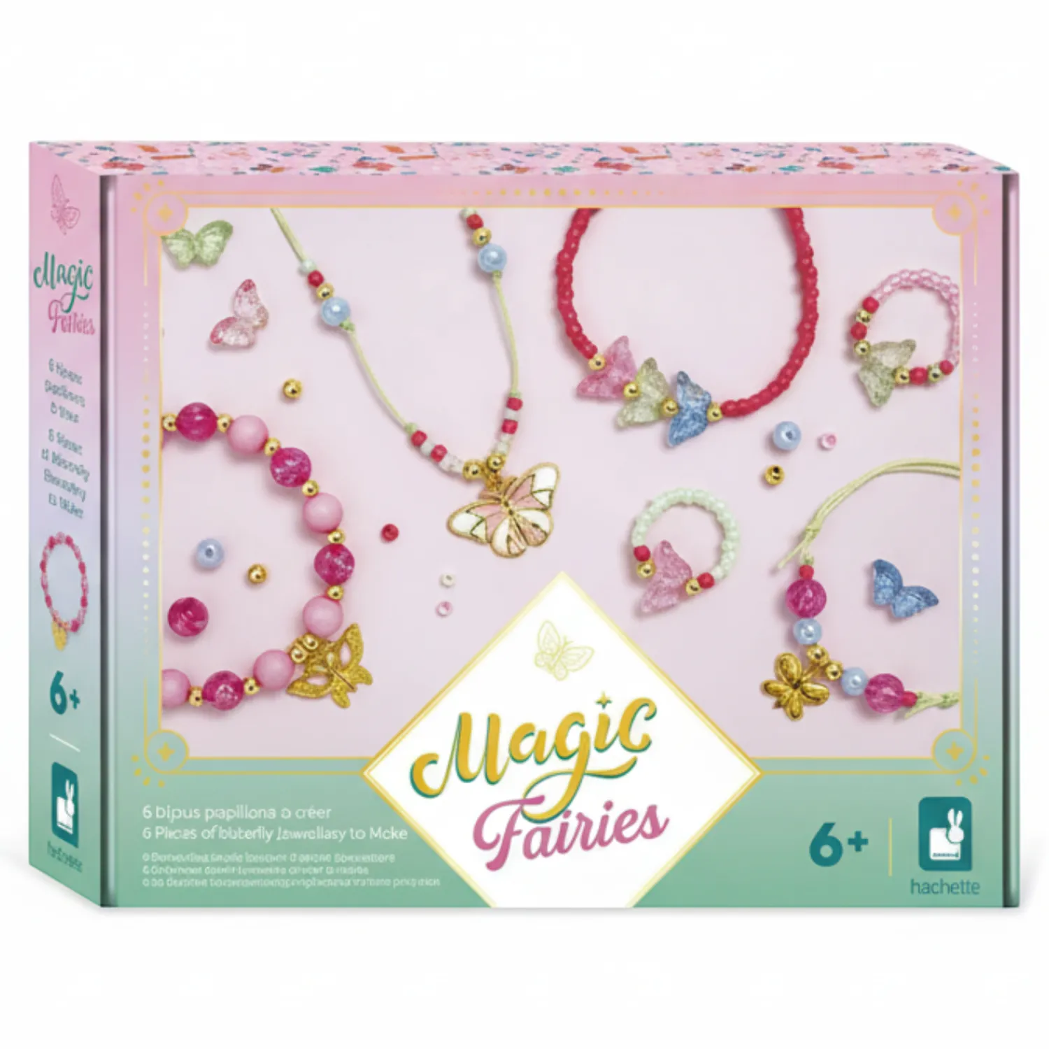 Janod Zestaw kreatywny do tworzenia biżuterii z motylami Wróżki Magic Fairies 6+