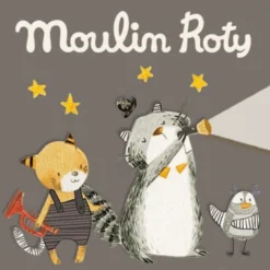 Moulin Roty Zestaw 3 krążków z bajkami LES MOUSTACHES