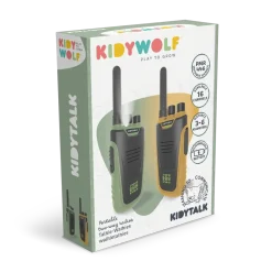 Kidywolf Zestaw krótkofalówek Walkie Talkie KIDYTALK - zielono-pomarańczowe