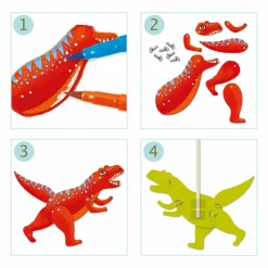 Djeco Zestaw ruchome postacie DINOZAURY 5+