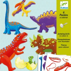 Djeco Zestaw ruchome postacie DINOZAURY 5+