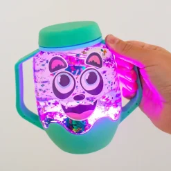 Glo Pals Zestaw sensoryczny DIY, świecący słoik z brokatami i figurkami Fun Fillers + naklejki gratis - ZOO