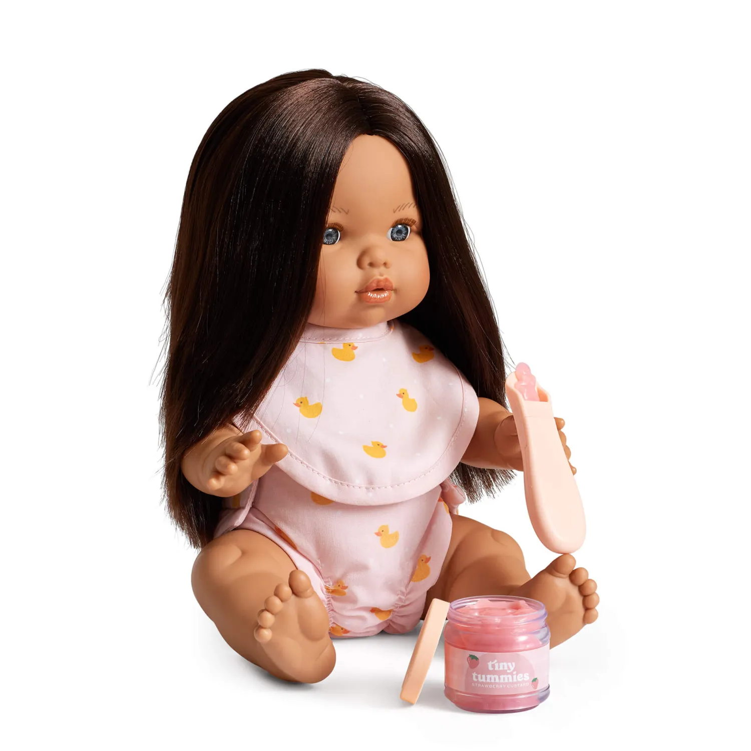 Tiny Harlow Zestaw Tiny Tummies Słoiczek i Łyżeczka, Truskawka