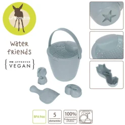 Lassig Zestaw 5 zabawek do piasku Water Friends - niebieski