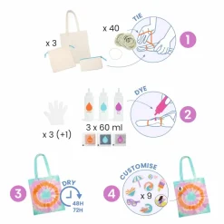 Djeco Zrób to sam - FARBOWANIE METODĄ TIE-DYE 8+