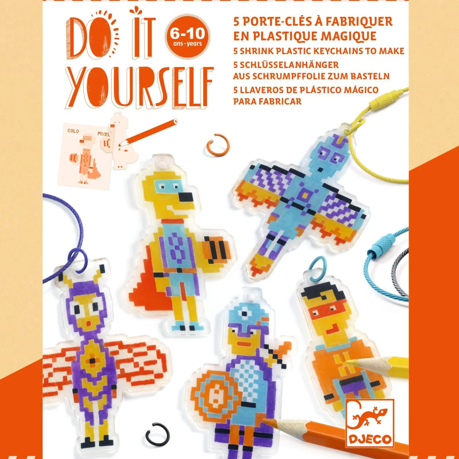 Djeco Zrób to sam - magiczny plastik PIXEL